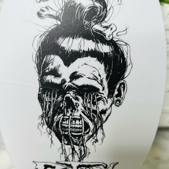Ritual Shrunken Head Cut Vinyl Sticker - Picture 3 of 4